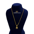 Sawra Gold Locket Chain 2619