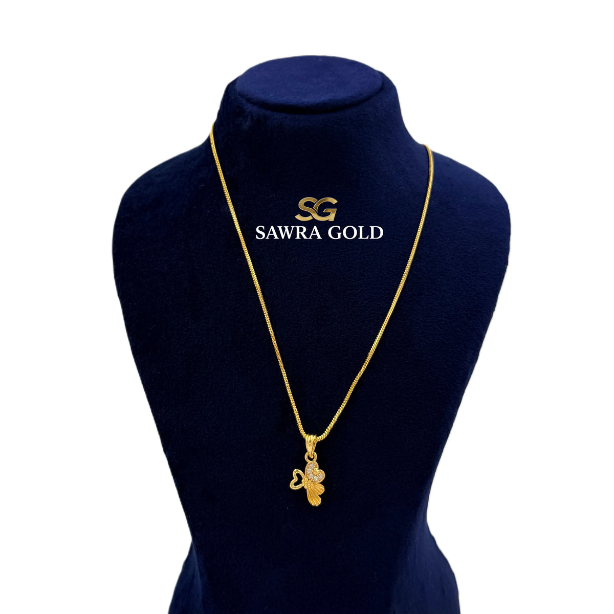 Sawra Gold Locket Chain 2669