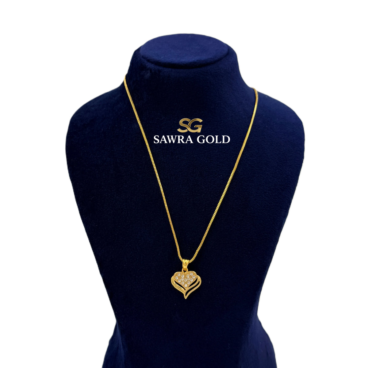 Sawra Gold Locket Chain 1847