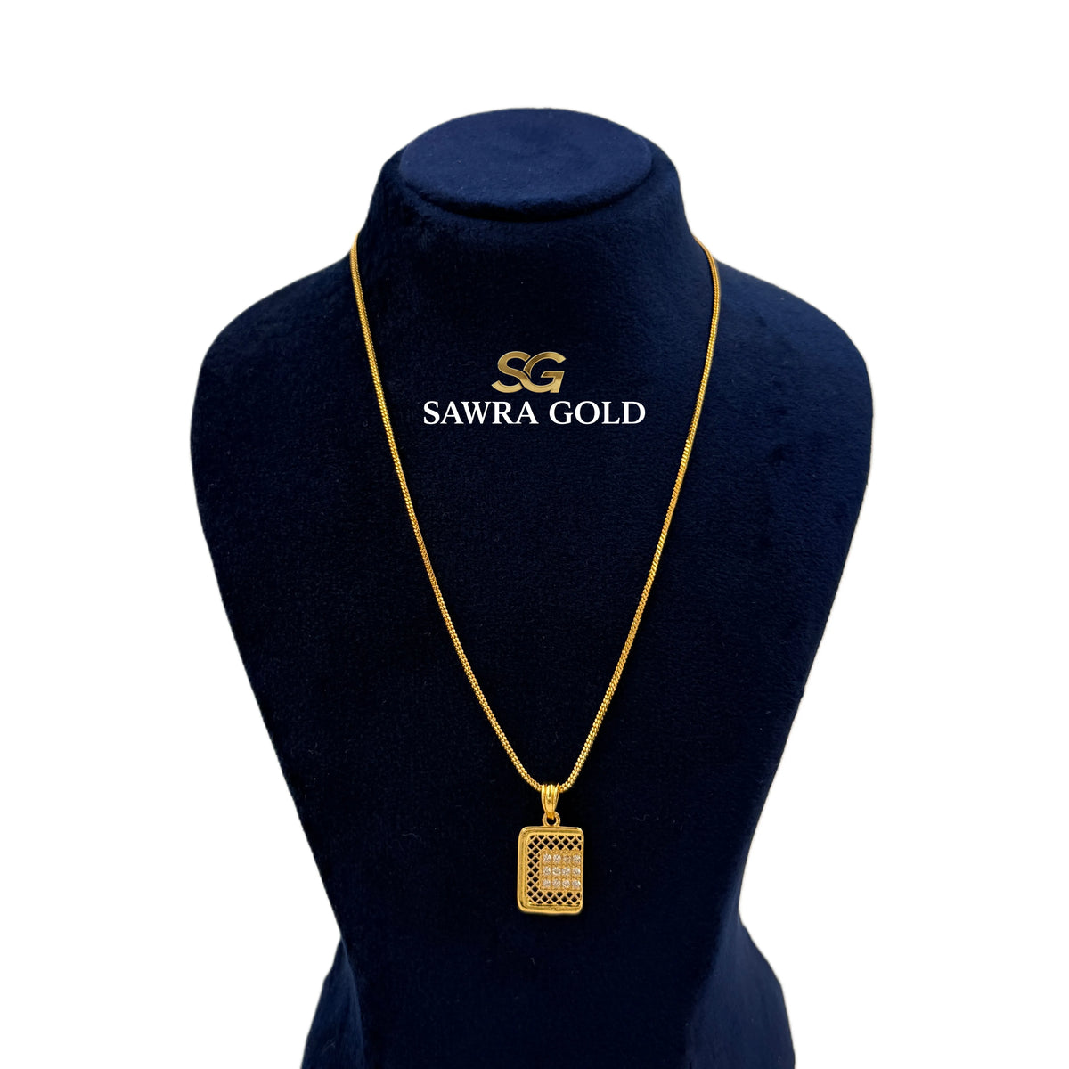 Sawra Gold Locket Chain 1856