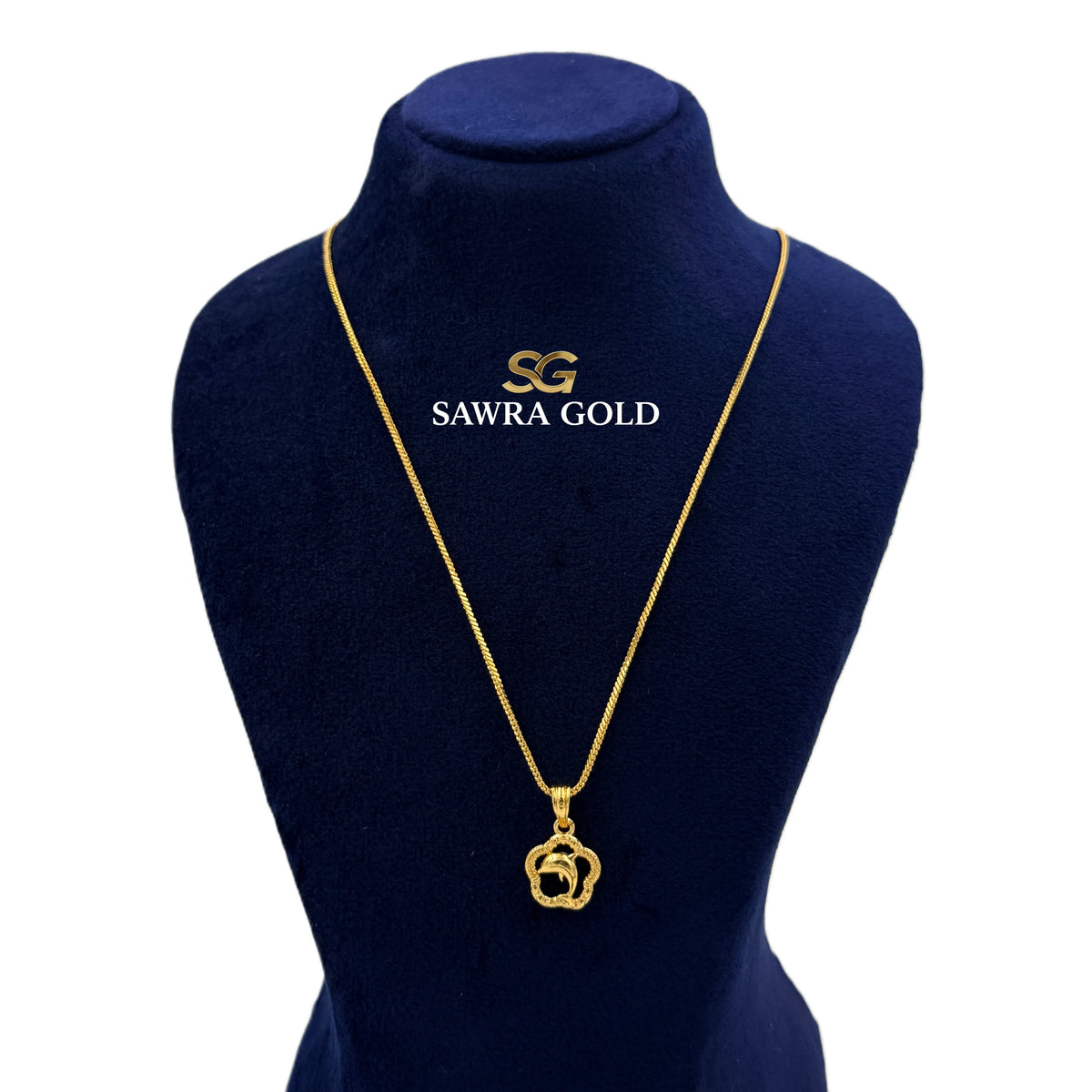 Sawra Gold Locket Chain 1899