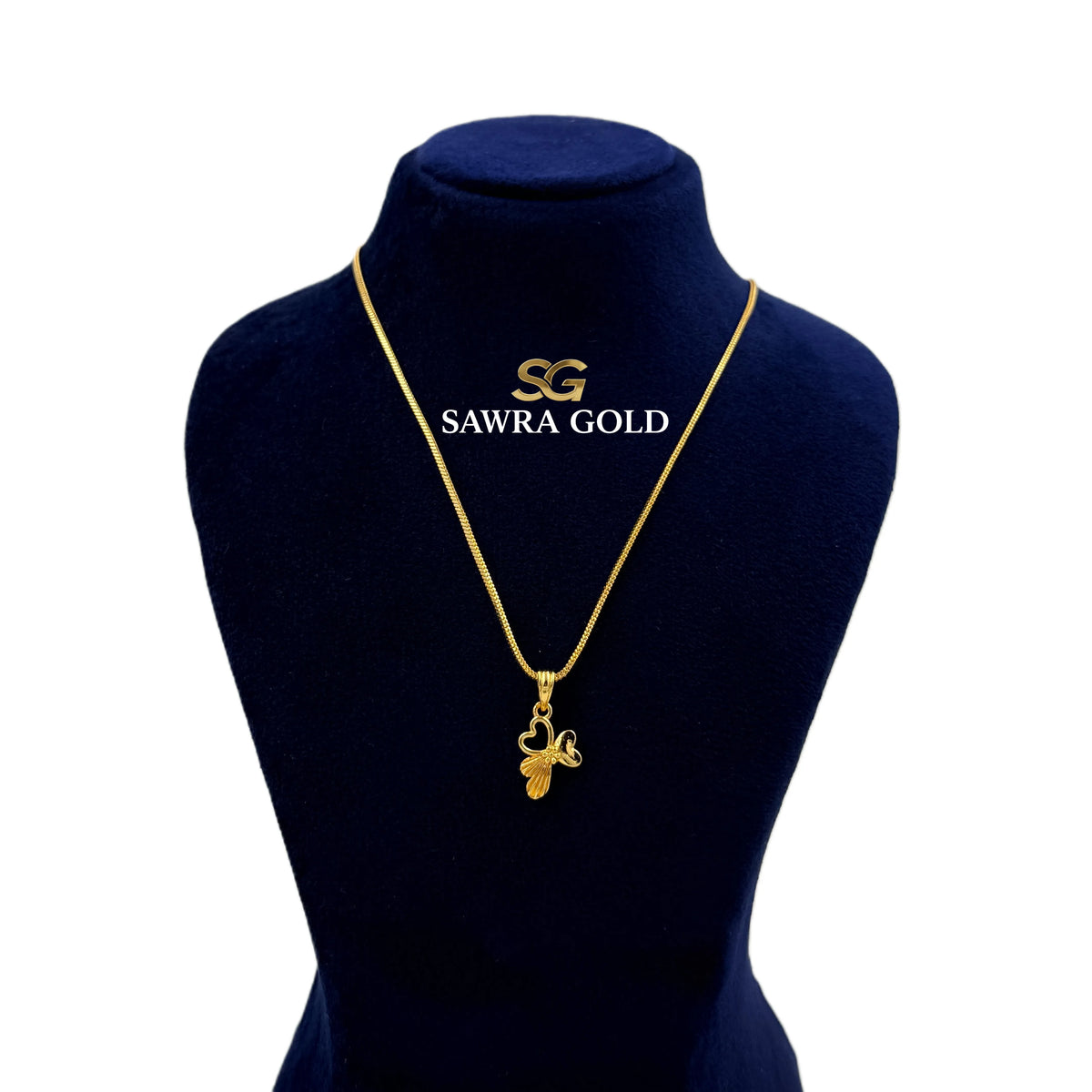 Sawra Gold Locket Chain 1898