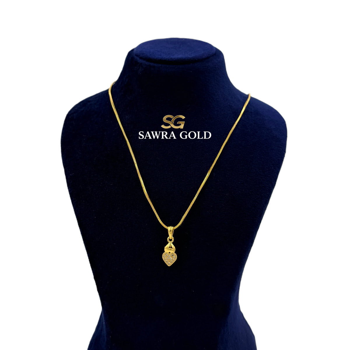 Sawra Gold Locket Chain 1941