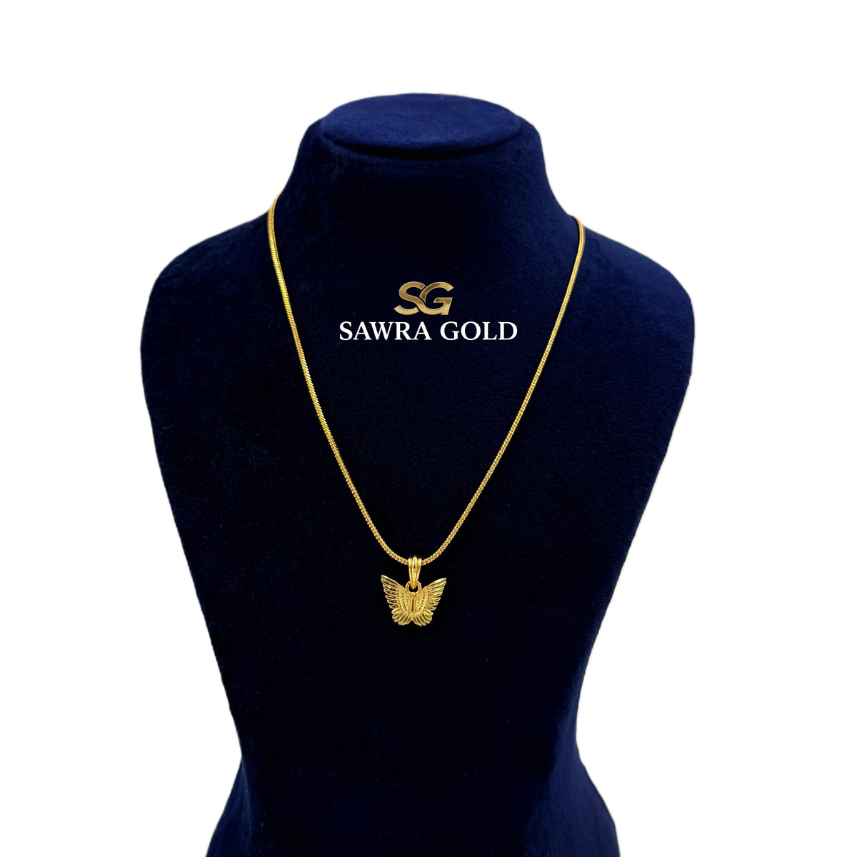 Sawra Gold Locket Chain 2724