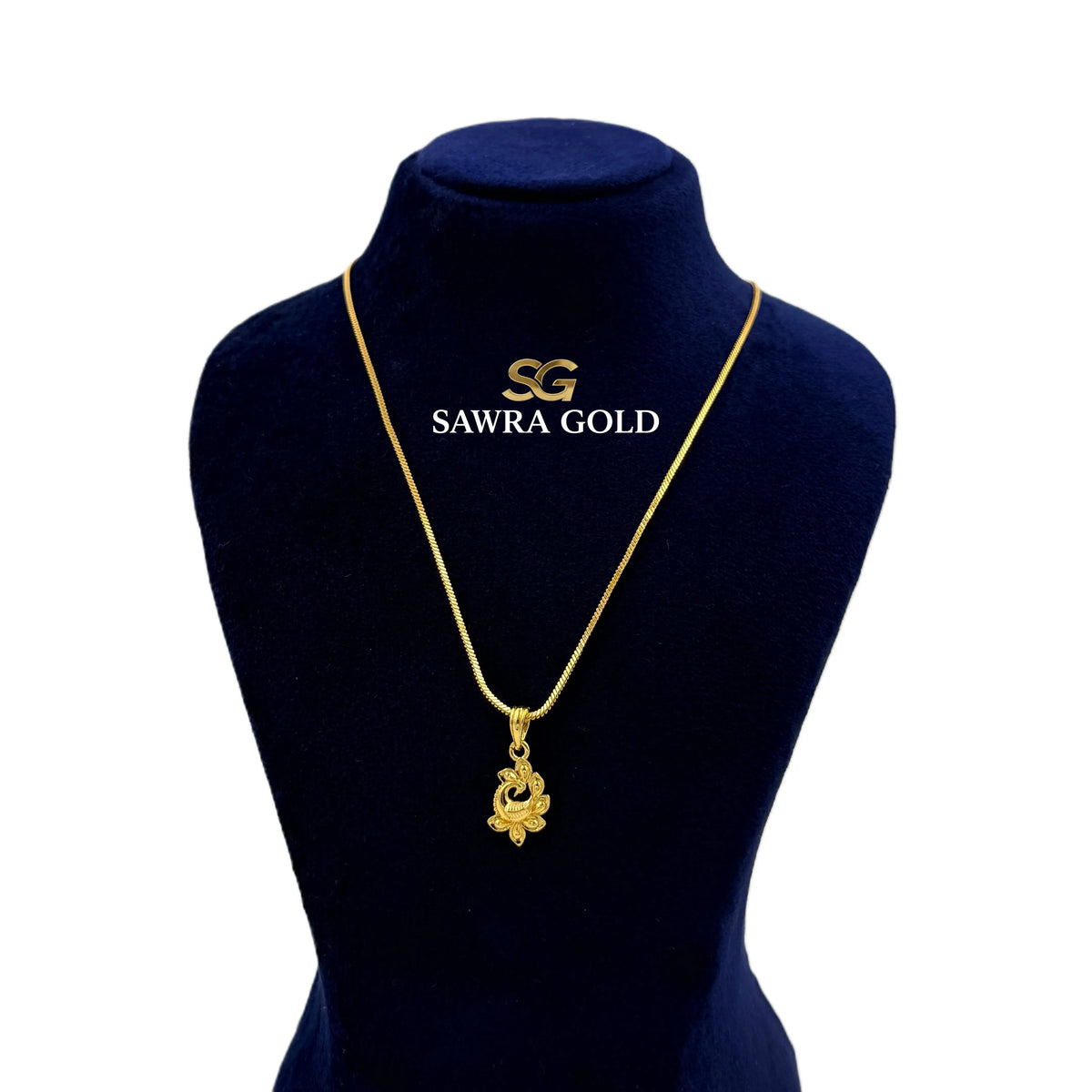 Sawra Gold Locket Chain 2725
