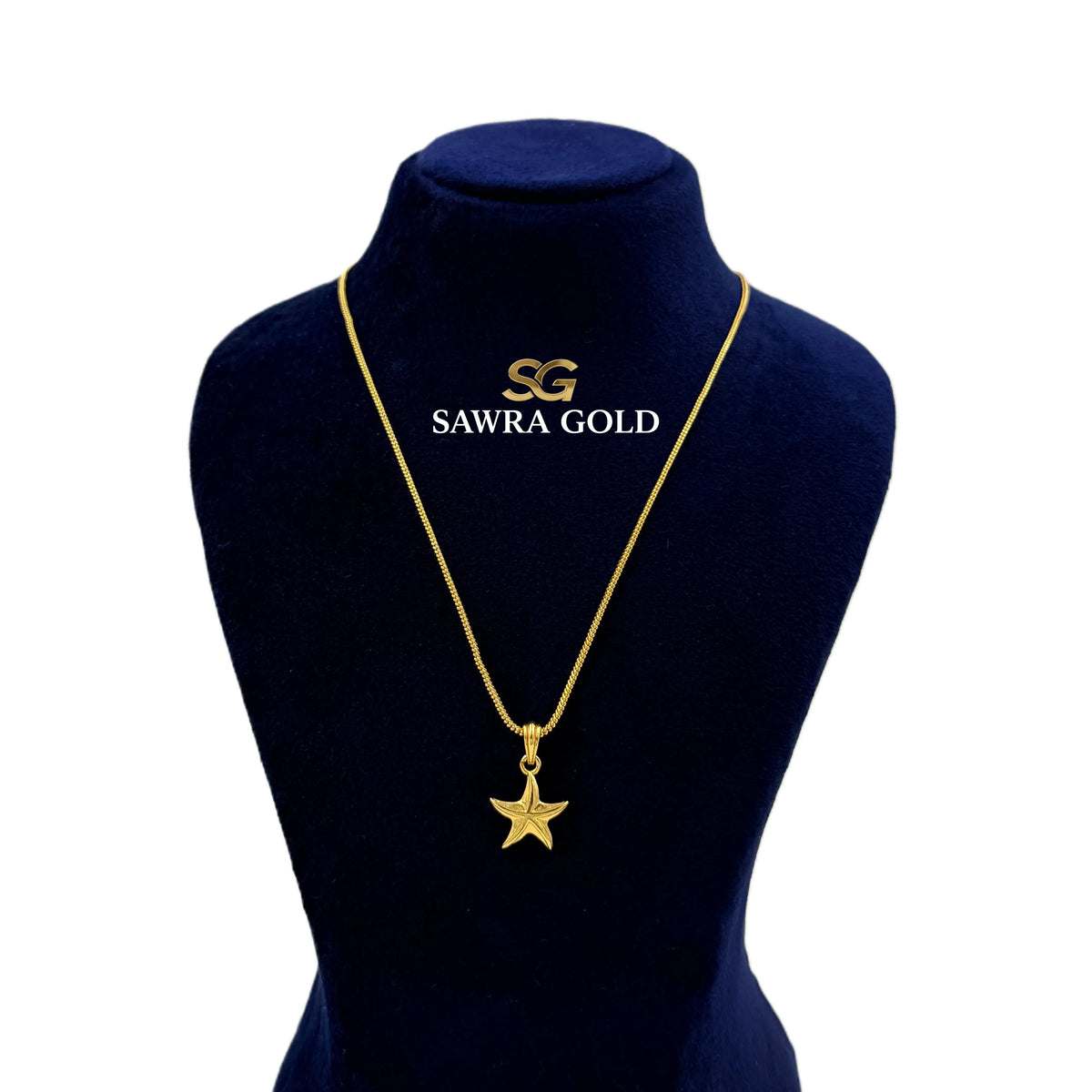 Sawra Gold Locket Chain 2726