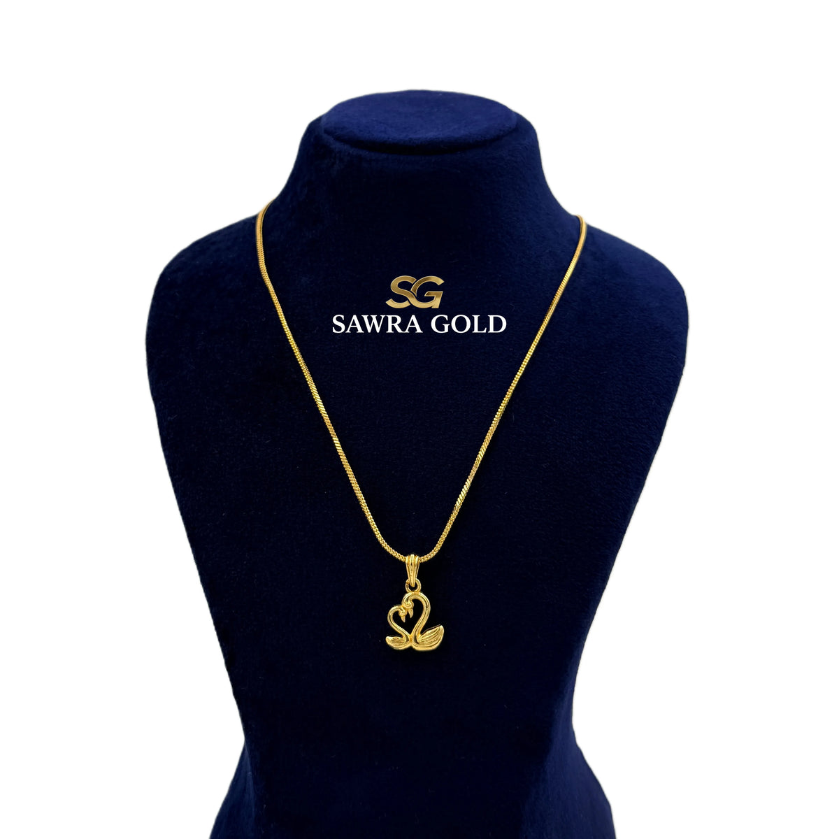 Sawra Gold Locket Chain 2728
