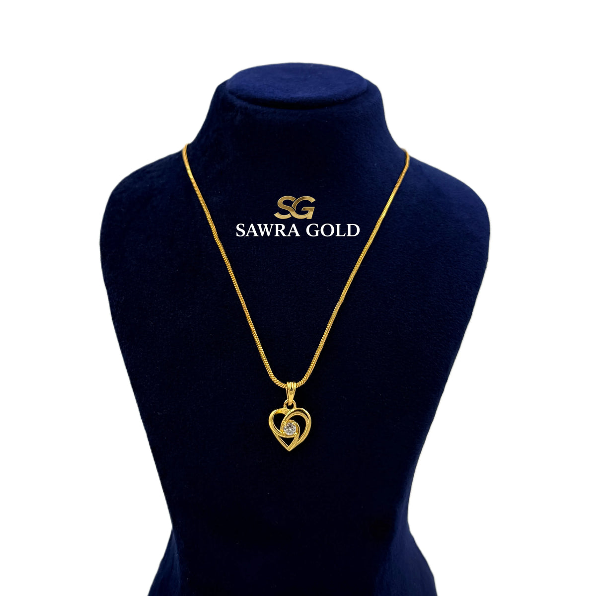 Sawra Gold Locket Chain 2781